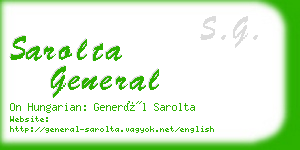 sarolta general business card